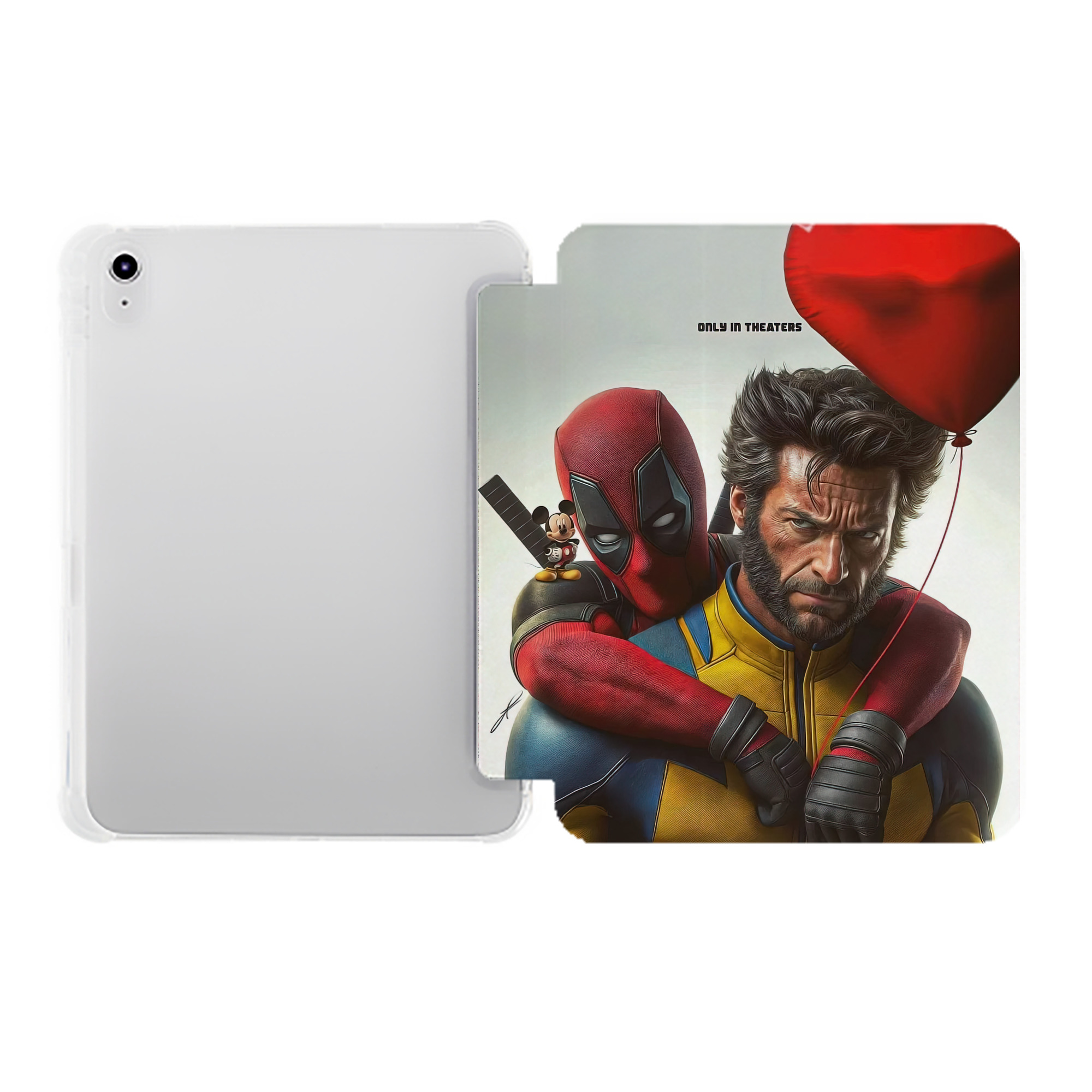 （画像用） Deadpool デッドプール IPad ケース ペン収納付き 三つ折りスタンド PUレザー×シリコン 対応機種9.5/10.5/10.9インチ